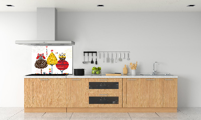 Panneau crédence cuisine Hiboux dans l'arbre