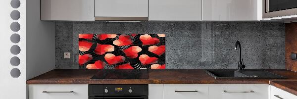 Panneau crédence cuisine Coeurs géométriques