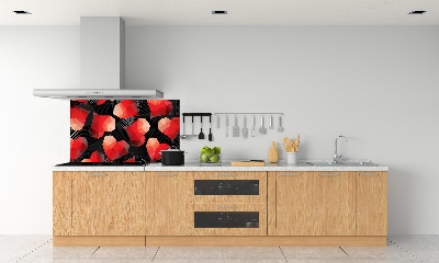 Panneau crédence cuisine Coeurs géométriques