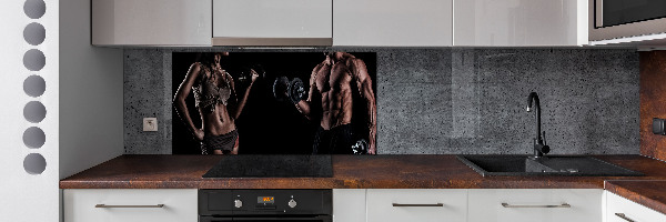 Crédence cuisine en verre trempé Structure musculaire