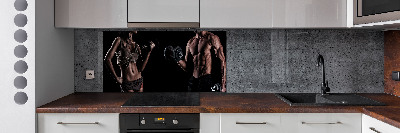 Crédence cuisine en verre trempé Structure musculaire