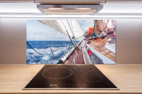 Panneau crédence cuisine Voilier en mer