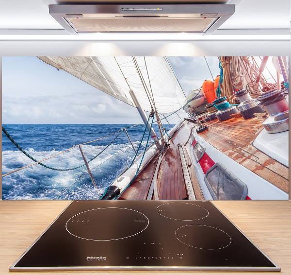 Panneau crédence cuisine Voilier en mer
