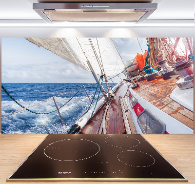 Panneau crédence cuisine Voilier en mer