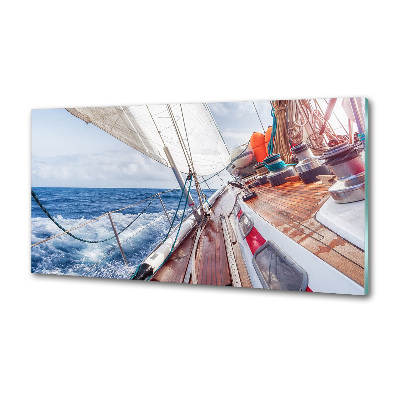Panneau crédence cuisine Voilier en mer