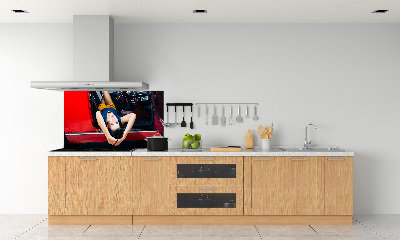 Panneau crédence cuisine Femme dans une voiture