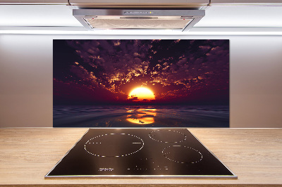 Crédence en verre trempé Coucher de soleil