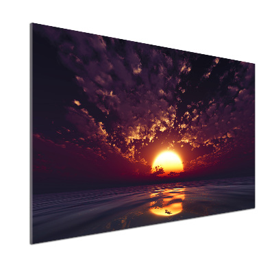 Crédence en verre trempé Coucher de soleil
