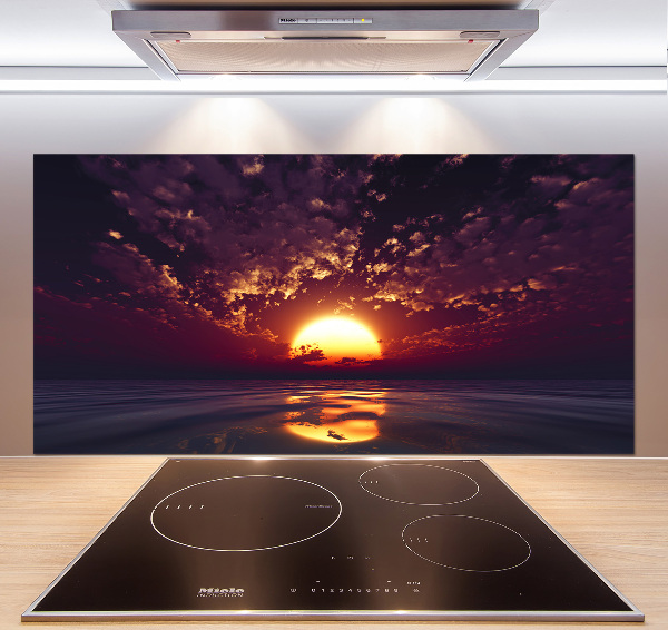 Crédence en verre trempé Coucher de soleil