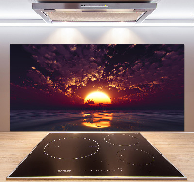 Crédence en verre trempé Coucher de soleil