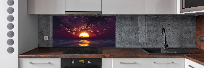 Crédence en verre trempé Coucher de soleil