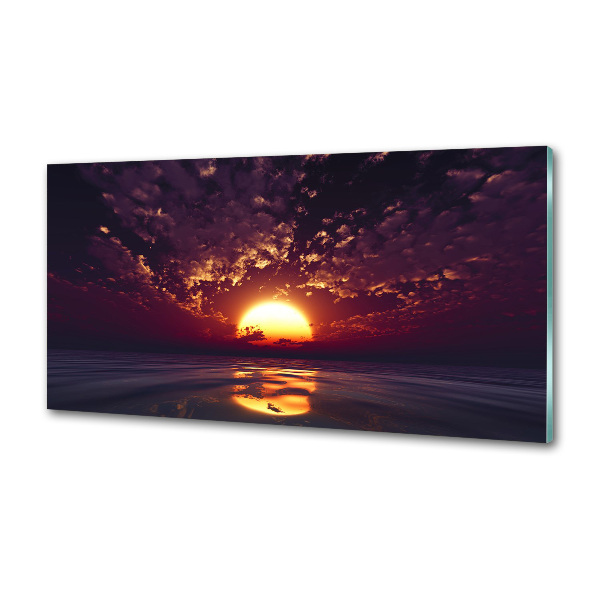 Crédence en verre trempé Coucher de soleil