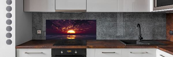 Crédence en verre trempé Coucher de soleil