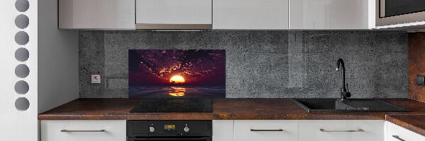 Crédence en verre trempé Coucher de soleil