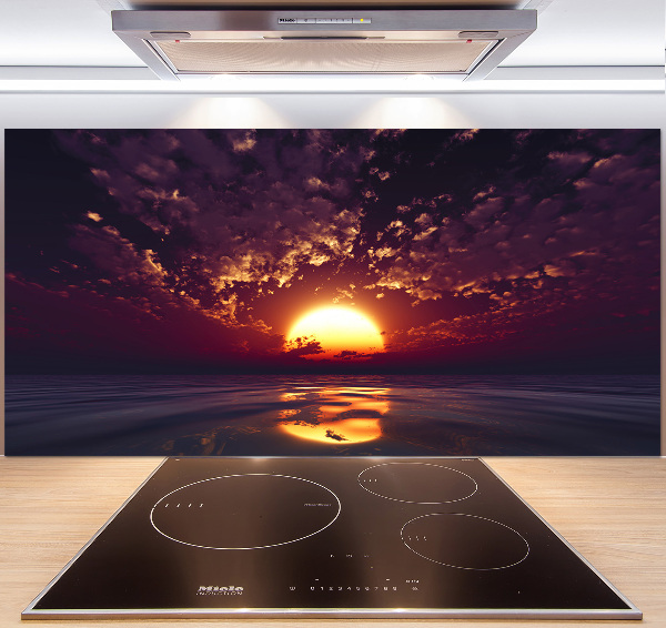 Crédence en verre trempé Coucher de soleil