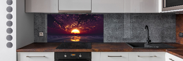 Crédence en verre trempé Coucher de soleil