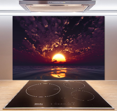 Crédence en verre trempé Coucher de soleil