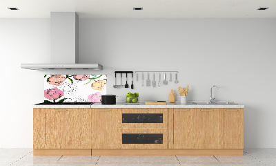 Crédence cuisine en verre Bourgeons de pivoine