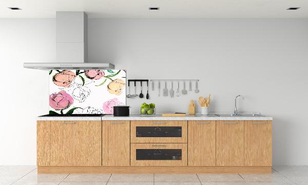 Crédence cuisine en verre Bourgeons de pivoine