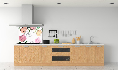 Crédence cuisine en verre Bourgeons de pivoine