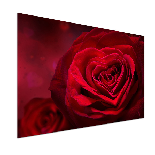 Crédence en verre Rose rouge de cœur