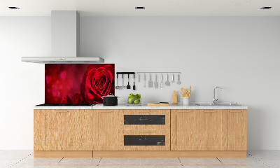 Crédence en verre Rose rouge de cœur