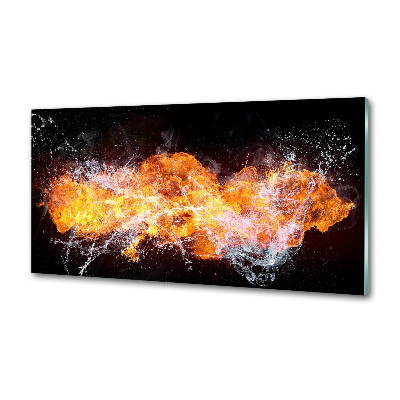 Verre pour crédence Feu et eau