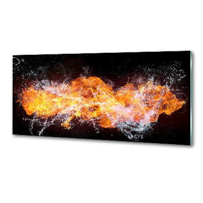 Verre pour crédence Feu et eau