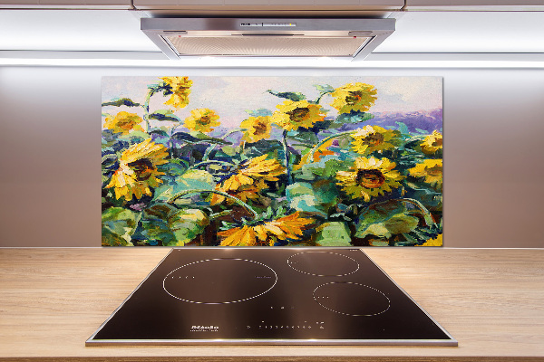 Crédence en verre Tournesols