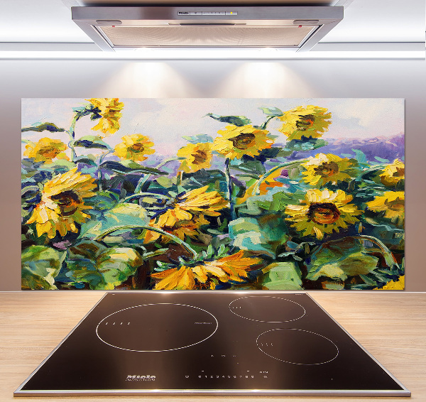 Crédence en verre Tournesols