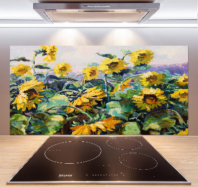 Crédence en verre Tournesols