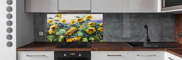 Crédence en verre Tournesols