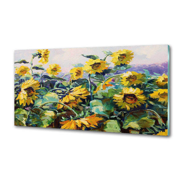 Crédence en verre Tournesols