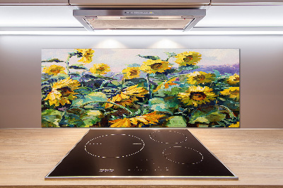 Crédence en verre Tournesols
