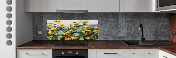 Crédence en verre Tournesols