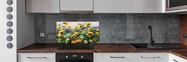 Crédence en verre Tournesols
