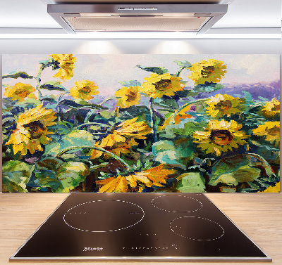 Crédence en verre Tournesols