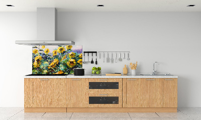 Crédence en verre Tournesols