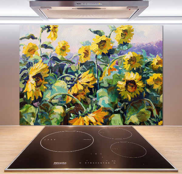 Crédence en verre Tournesols