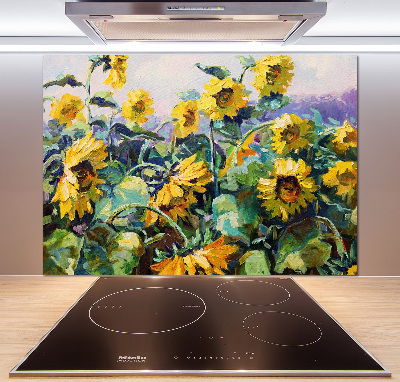 Crédence en verre Tournesols