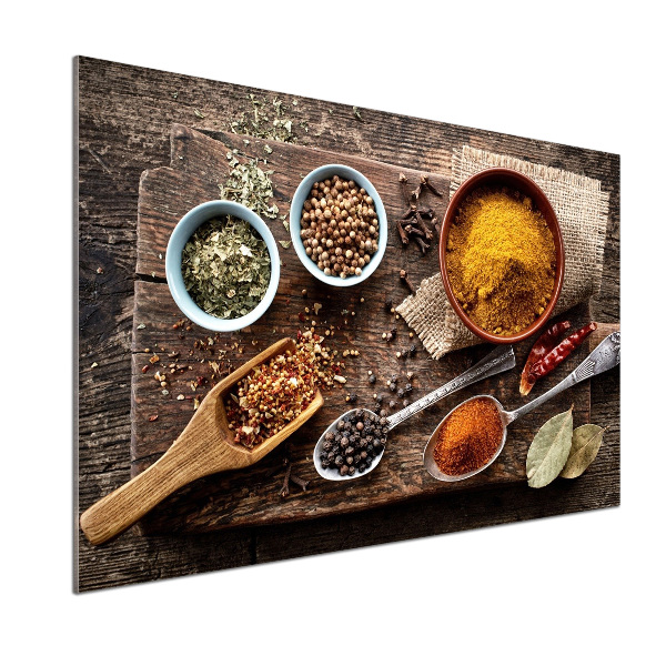 Crédence de cuisine en verre Mélange d'assaisonnements
