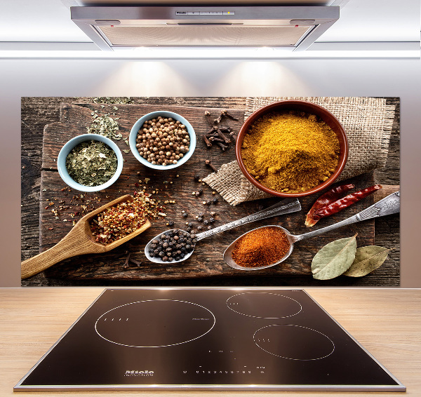 Crédence de cuisine en verre Mélange d'assaisonnements