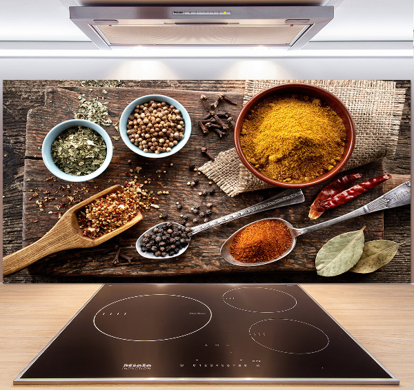 Crédence de cuisine en verre Mélange d'assaisonnements