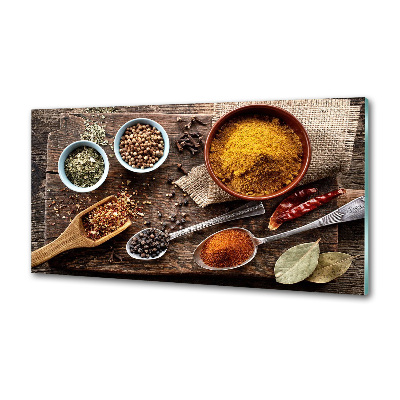 Crédence de cuisine en verre Mélange d'assaisonnements