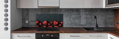 Crédence en verre avec motif Coeurs sur un tableau noir