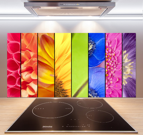 Panneau crédence cuisine Fleurs colorées