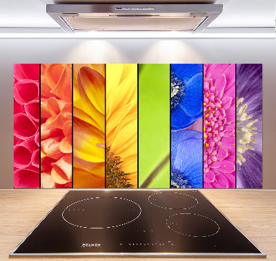 Panneau crédence cuisine Fleurs colorées