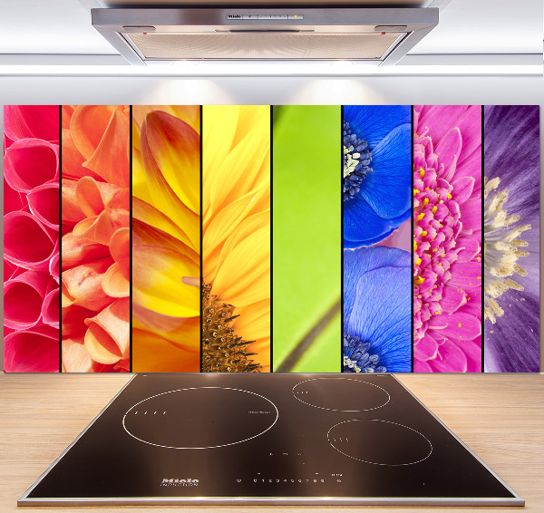 Panneau crédence cuisine Fleurs colorées