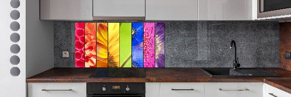 Panneau crédence cuisine Fleurs colorées