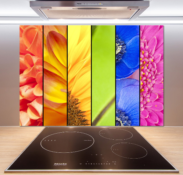 Panneau crédence cuisine Fleurs colorées